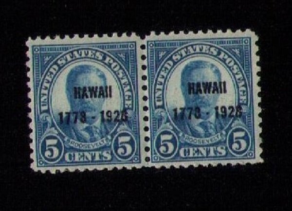 US #648 MNH,Og Vert.Pair L Stamp Superb R Stamp F-VF