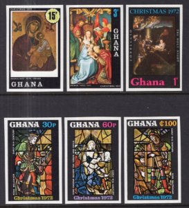 Ghana 466-471 Christmas Imperfs MNH VF