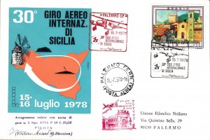 1978 Italy - Republic - 30. International Air Tour of Sicily SPECIAL CANCELLATIO