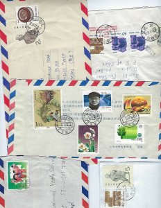 CHINA 1980 LARGE COLLECTION OF 50 COVERS MANY REGISTERED DIFFERENT TOWNS