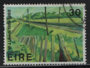 Ireland 1981 used Sc 503 30p Railway Embankment by Wm John Leech