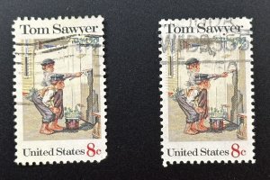 1972 US Postage Stamp (Scott #1470) Used EFO Color Shift (2)