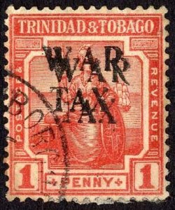 Trinidad and Tobago SG178a 1d WAR TAX opt DOUBLED