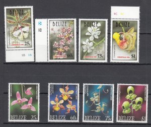 J43641 JL Stamps 2 dif  belize orchids sets mnh #1071-4, 1140-3 flowers