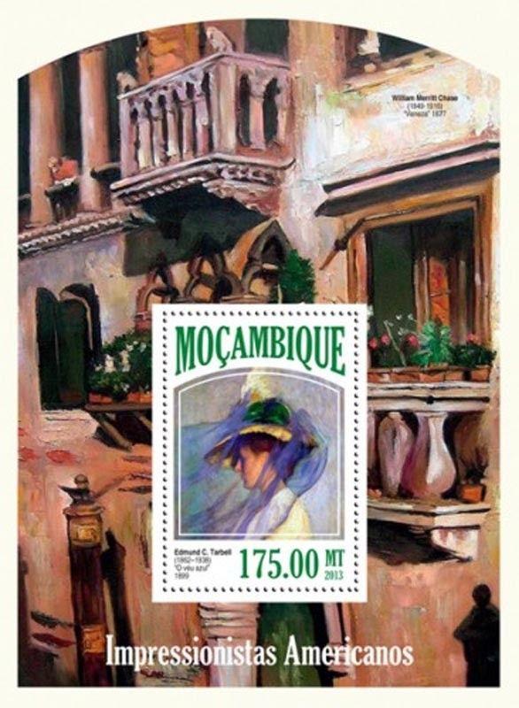 WD10/01/19-Mozambique - 2013 American Impressionist Artists Stamp S/S 13A-1371