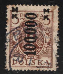Poland Scott 200 used surcharged stamp