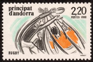 Andorra (French) #362  MNH - Sports Rugby (1988)