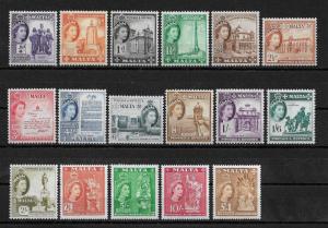 Malta Scott # 246-262 set VF-OG VLH scv $ 127 ! nice colors ! see pic !