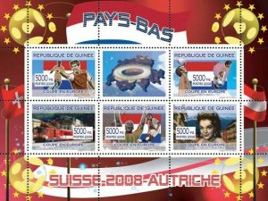 Guinea 2008 MNH - Dutch football players, Swiss train. Mi 5381-5385