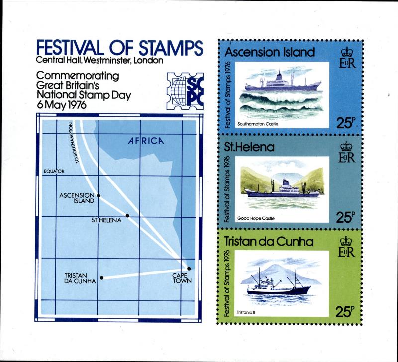 TRISTAN da CUNHA 308a S/S MNH SCV $3.50 BIN $2.00  SHIPS