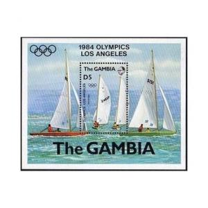 Gambia 508-514,MNH.Michel 500-505,Bl.8. Olympics Los Angeles-1984:Diving,Yacht.