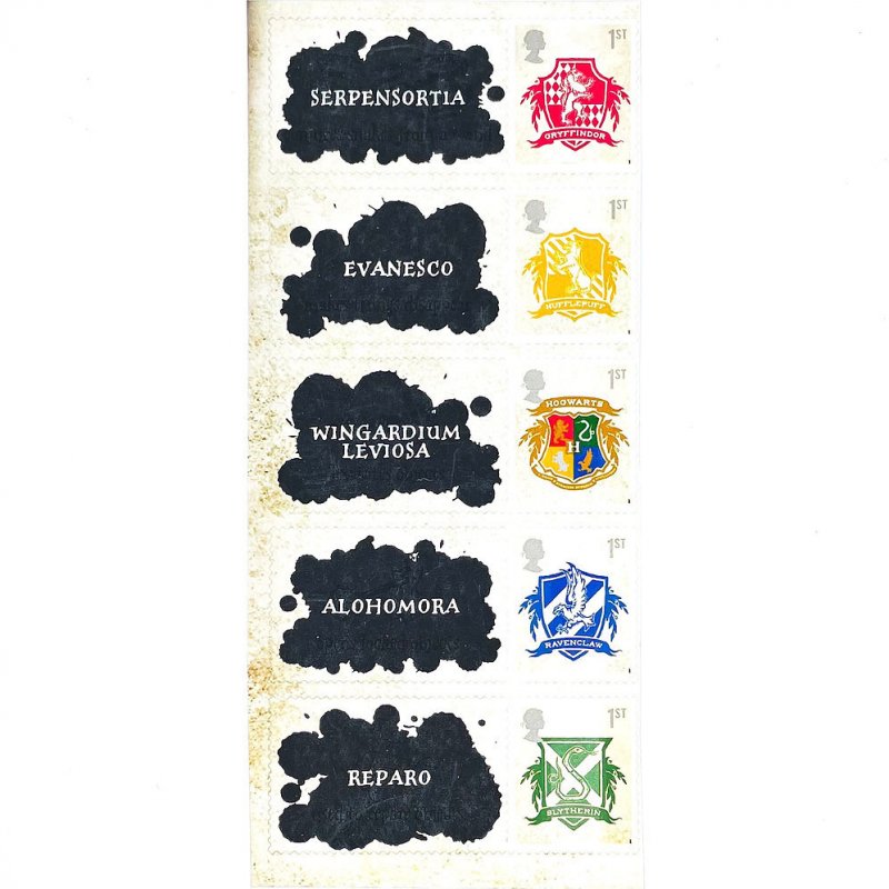 Harry Potter Hogwarts Crests Collectible Postage Stamps