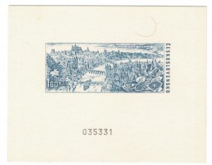 Czechoslovakia 1967 MNH Stamp Black Print Scott 1446 Tourism Prague Castle Bridg