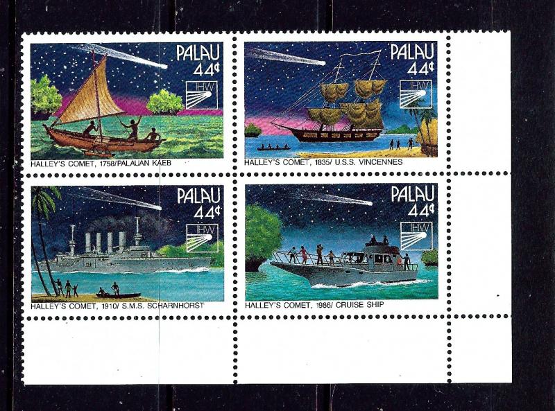 Palau 98a MNH 1985 Boats Block of 4