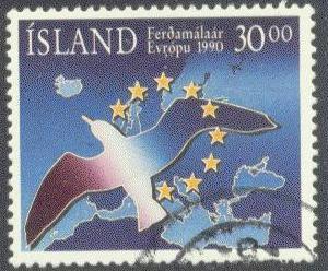 ICELAND 712 USED 1990 EUROPEAN TOURISM YEAR