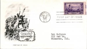 FDC 1951 SC #1003 Artmaster Cachet - Brooklyn, Ny - Single - F76420