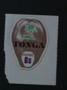 ​TONGA-1972-SC#302-LOVELY BEAUTIFUL COCONUT SHAPE CUT -MINT VF HARD TO FIND