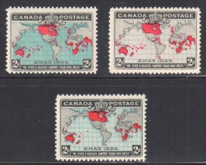 Canada #85, 86, 86b VF Mint NH 1st World Christmas stamps C$585.00