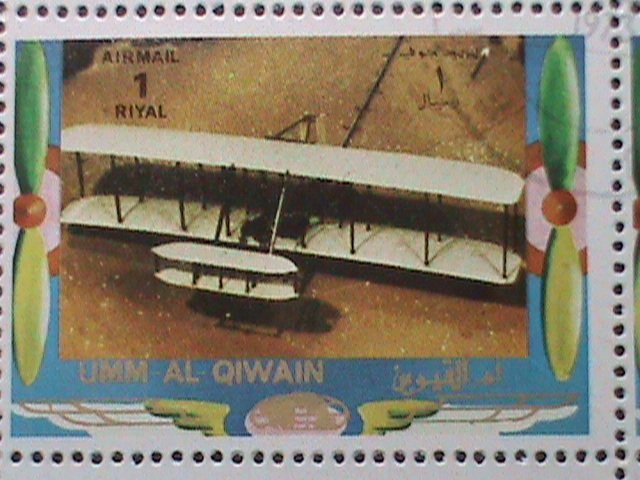 UMM AL QIWAIN STAMP -WORLD FAMOUS AIR PLANES- COMPLETE LARGE CTO SHEET VF