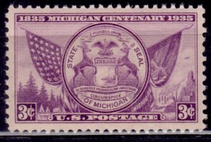 United States, 1935, Michigan State Seal, 3c, sc#775, MNH