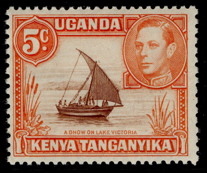 KENYA UGANDA TANGANYIKA GVI SG133, 5c reddish brown & orange, M MINT. 