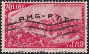 Trieste Zone A 1948 #26 vf u 20L Carmine Rose