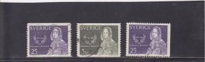 Sweden  Scott#  686-8  Used