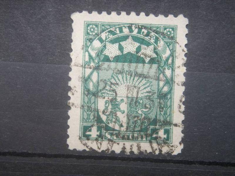 LATVIA, 1923, used 4s, Arms and Stars. Scott 115