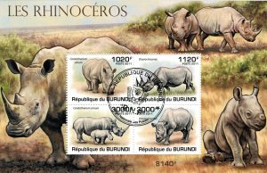 BURUNDI 2011 - Rhinoceros / minisheet