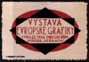 1913 Czechoslovakia Poster Stamp Exhibition Of European Graphics In Prague