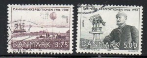 Denmark Sc 1004-1005  1994 Greenland Expedition stamp set used