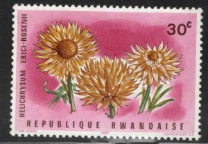 RWANDA Scott 153 MH* Flower stamp