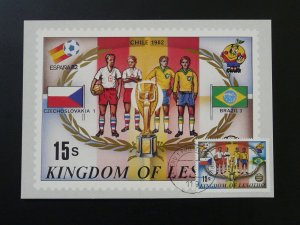 football world cup Chile 1962 maximum card Lesotho (Czechoslovakia vs Brazil)