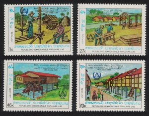 Laos Intl Year of Shelter for the Homeless 4v 1987 MNH SG#1020-1023