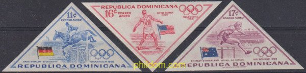 625434 MNH DOMINICANA 1957 16 JUEGOS OLIMPICOS VERANO MELBOURNE 1956