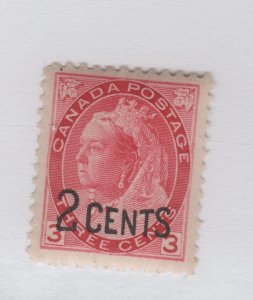 CANADA  #88 provisional overprint 2 cents on 3 cents