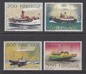 Faroe Islands 232-235 Ships MNH VF