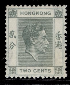 HONG KONG GVI SG141, 2c grey, M MINT.