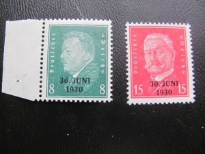 Germany 1930 MNH  SC 385-386 SET  VF (113)