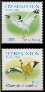 2014 Uzbekistan 1077-78 Birds 5,40 €