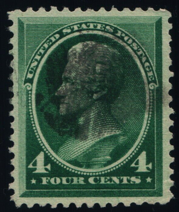 Scott #211 VF - Jackson - 4c Blue Green - Used - 1883