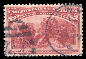 MOMEN: US STAMPS #242 USED VF PSE CERT LOT #72742