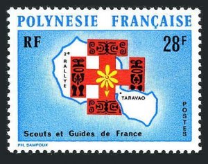 Fr Polynesia 272,MNH.Michel 150. 2nd rally of French Boy Scouts,1971.