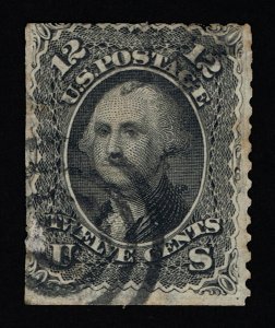 VERY AFFORDABLE GENUINE SCOTT #69 USED 1861 NBNC PRINTING BLACK #19307