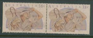 Australia SG 1309 VFU  booklet imperf stamp middle pair