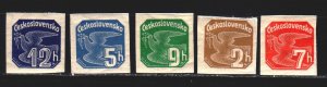 Czechoslovakia. 1937. 364-72 from the series. Newspaper stamps, dove with oli...