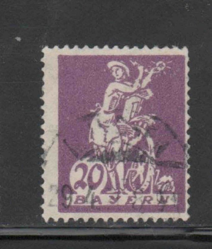 BAVARIA #241  1920  20pf  ELECTRITY      F-VF  USED