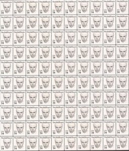 US Stamp - 1985 14c Novelist Sinclair Lewis - 100 Stamp Sheet - Scott #1856