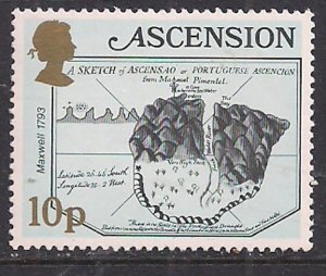 Ascension 1981 QE2 10p Early Maps SG 287 MNH ( F403 )