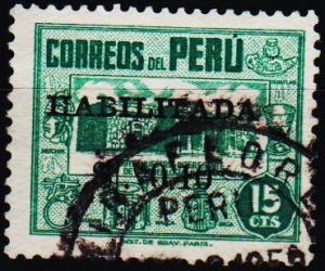 Peru. 1951 10c on 15c S.G.757 Fine Used